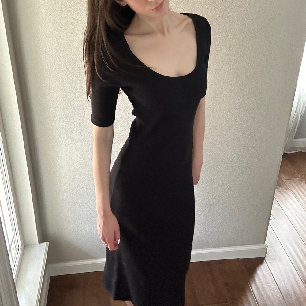 Free People Beach 100% Cotton Black midi Dress - Reserved